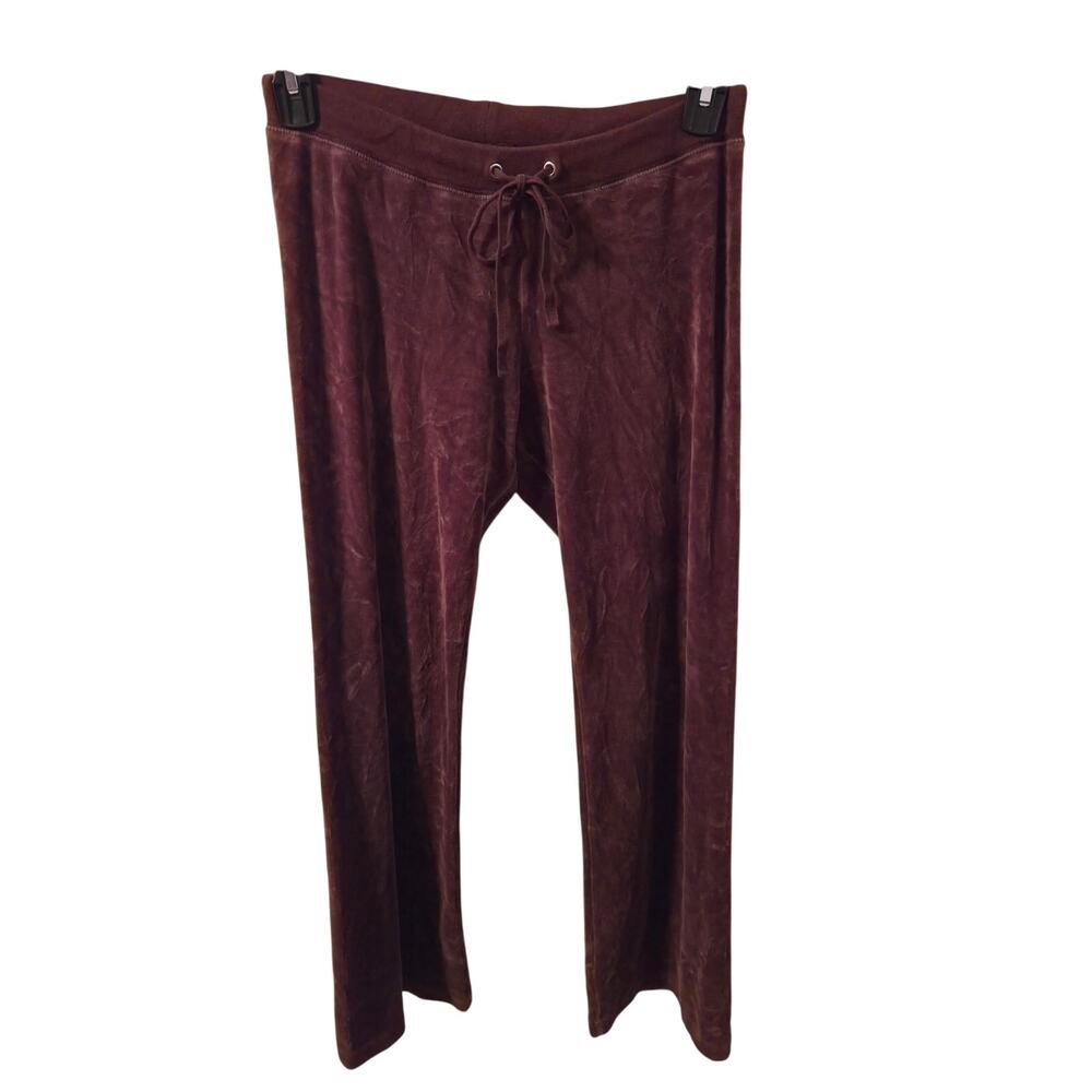 Vintage Wet Seal Velour Pants Brown Small Y2K 2000s Lounge Flare Soft Rare